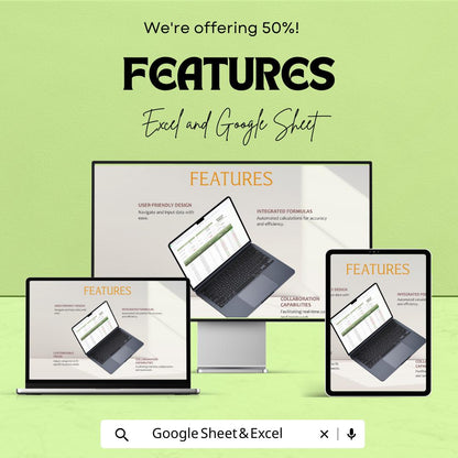 Bookkeeping Workbook Sheet for Financial Management | Google Sheet Template | Track Income & Expenses | Budgeting and Accounting Tool