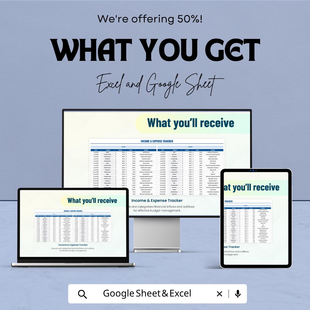 Household Budget Template Excel Google Sheets | Monthly Family Budget Planner | Expense Tracker Spreadsheet | Bill Organizer