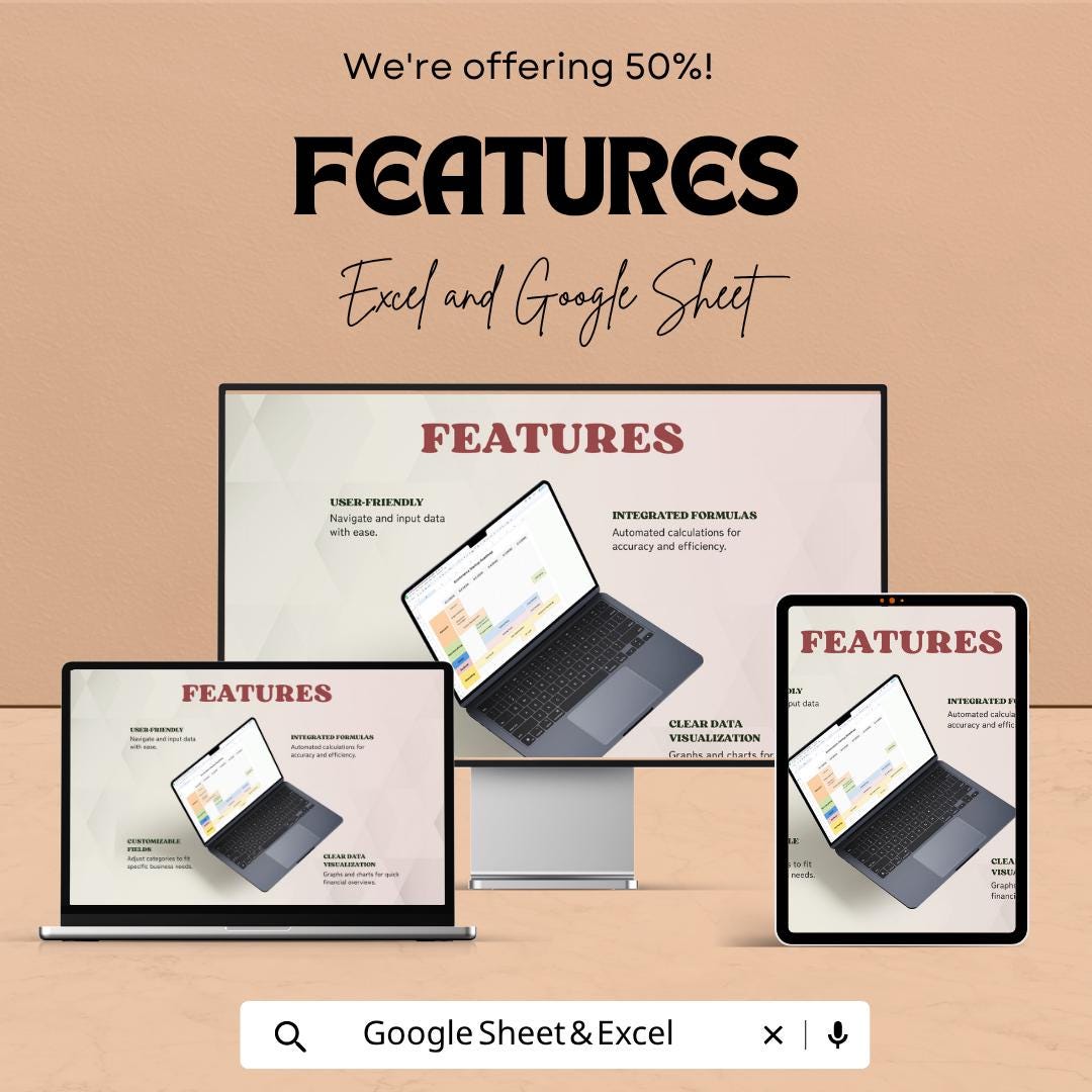 Ecommerce Startup Roadmap Template | Business Launch Planner Spreadsheet | Startup Growth Strategy Tool | Excel & Google Sheets |