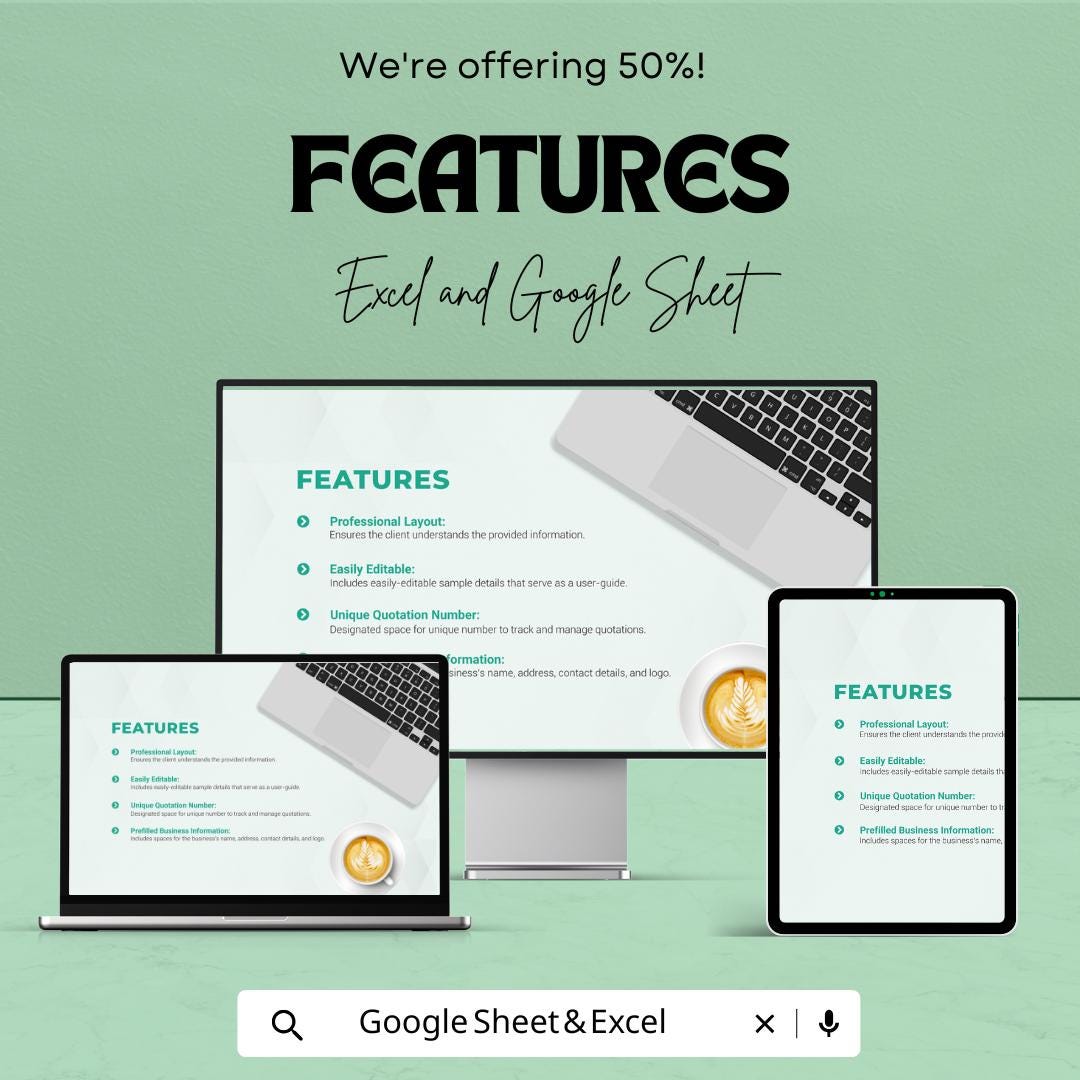 Civil Work Quotation Sheet | Excel & Google Sheets Template | Construction Quotation Form | Building Estimate Tracker | Professional Quote