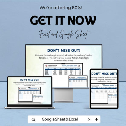 Fundraising Tracker Template | Donation Tracker  | Donor Database Spreadsheet | Nonprofit Fundraiser Planner | Charity Tracker