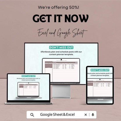 2024 Administration Social Media Content Planner | Excel & Google Sheet Template | Digital Marketing Calendar | Content Strategy Organizer