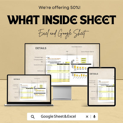 Construction Business Budget Workbook, Contractor Budget Template, Project Income Expense Tracker, Excel Google Sheets Budget
