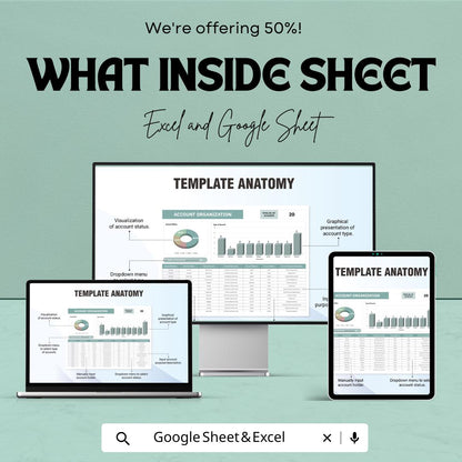 Account Organization Template | Account Management Tracker | Dashboard & Account Status Sheet | Account Log and Reporting
