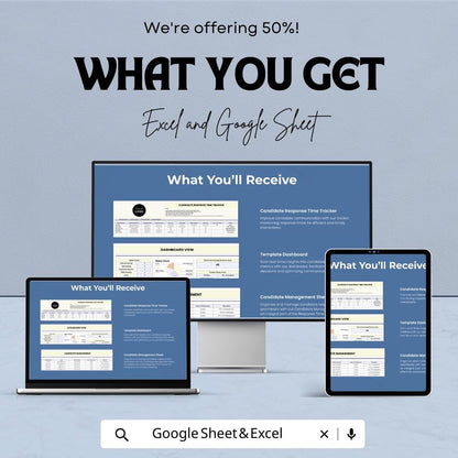 Candidate Response Time Tracker HR Template Excel & Google Sheets | Recruitment Response Tracker | Hiring Process Spreadsheet