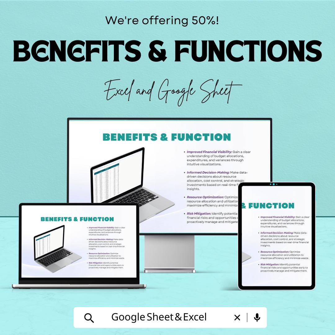 Budget Dashboard Sheet | Excel and Google Sheet Template | Financial Tracker | Budget Allocation & Expense Monitoring Tool