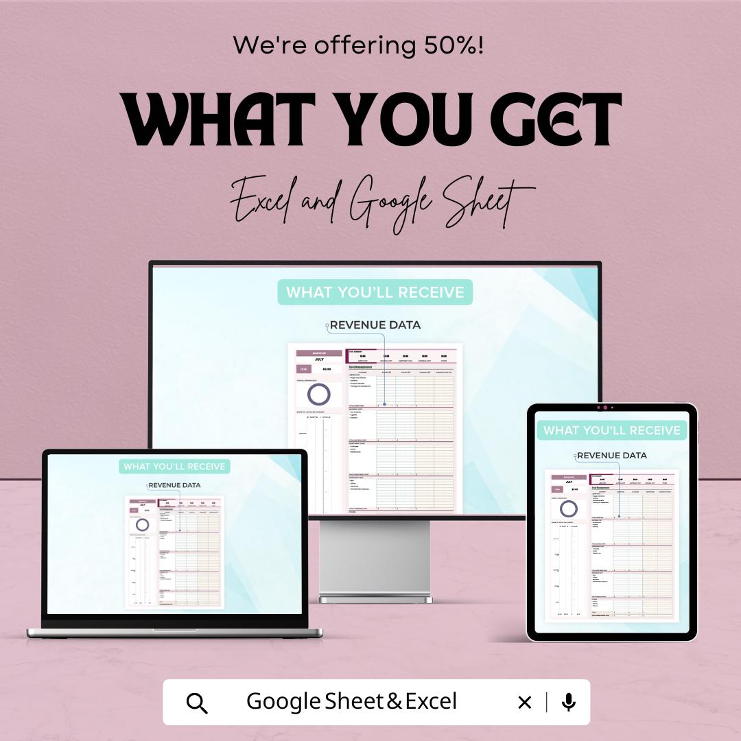 Startup Cost Management Template | Excel & Google Sheets | Expense Tracker | Budget Planner | Startup Financial Management Spreadsheet