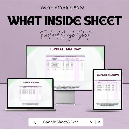 Sales Quote & Proposal Timeline Sheet | Google Sheets Template | Track Quotes, Proposals and Milestones | Customizable Project Management