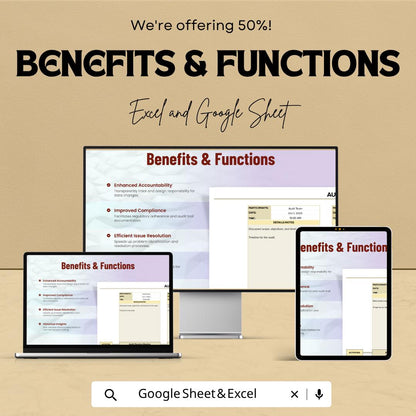 Audit Timeline Template Excel Google Sheets | Audit Tracker Spreadsheet | Compliance Timeline | Internal Audit Dashboard |