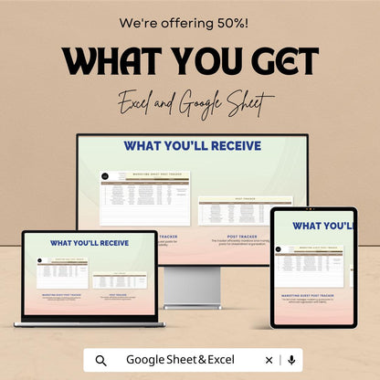 Marketing Guest Post Tracker Template | Excel & Google Sheets | Guest Blogging Tracker | Content Marketing Spreadsheet