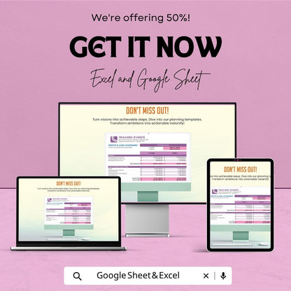 Event Profit and Loss Template | Profit and Loss Spreadsheet | Event Budget Tracker | Business Income Expense Sheet | Excel & Google Sheets