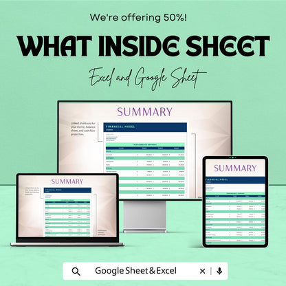 Proforma Financial Model Template | Business Financial Plan Excel & Google Sheets | 3-Year Financial Projection