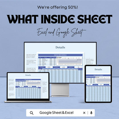 Digital Debt Snowball Template | Debt Payoff Spreadsheet | Debt Snowball Calculator | Debt Tracker | Debt Payment Planner