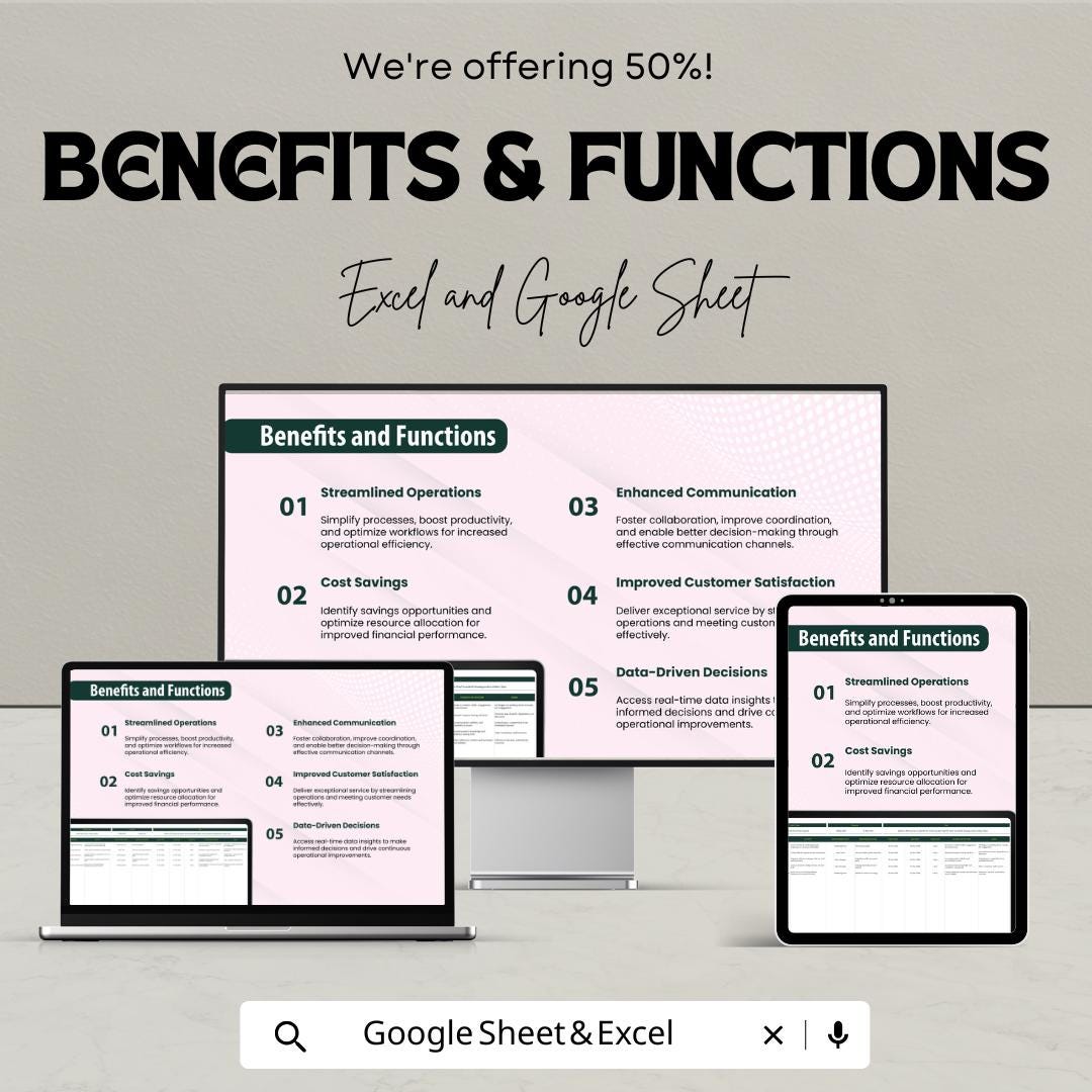 Plan Operation Sheet - Excel & Google Sheets Template for Efficient Planning and Management