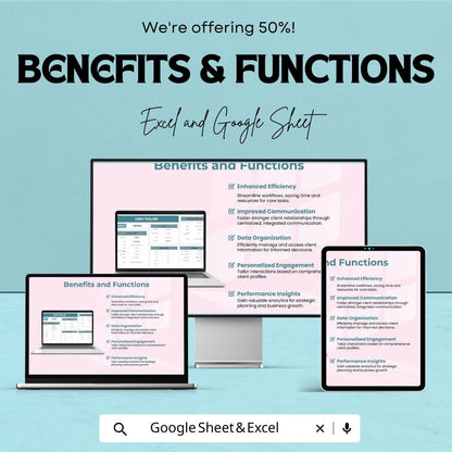 CRM Tailor Template | Excel & Google Sheets Client Management System | Tailoring Order Tracker | Custom CRM Spreadsheet
