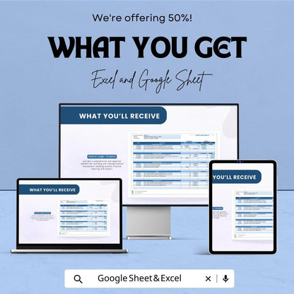 General Ledger Template | Business Finance Tracker | Double Entry Bookkeeping Template | Small Business Accounting