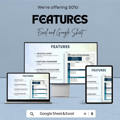 Product Pricing Calculator Template | Cost Per Unit Calculator | Business Pricing Sheet | Profit Margin Tracker | Cost Analysis Tool