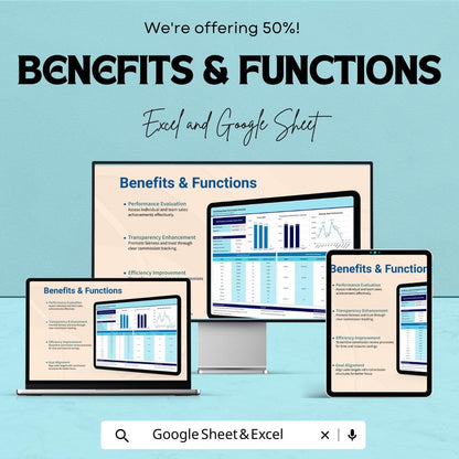 Sales Quarterly Commission Review Sheet Template | Commission Tracker Google Sheets | Sales Performance Dashboard | Incentive Calculator |