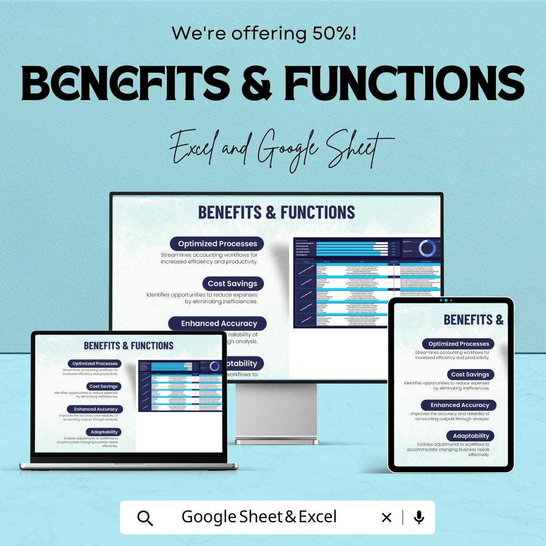 Accounting Workflow Efficiency Analysis Template | Process Evaluation Tool | Accounting Process Assessment | Workflow Optimization Template