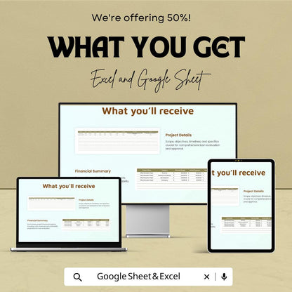 Project Report for Loan | Excel & Google Sheets | Budget, Financial Summary, Timeline | Loan Approval Tracking | Project Management Template