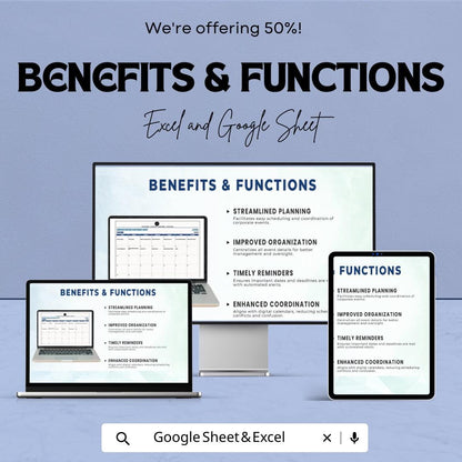 Administration Corporate Events Calendar Template | Business Event Planner | Monthly Event Calendar | Office Event Tracker | Event Planning 