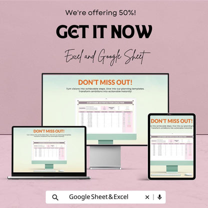 Customer Satisfaction Analysis Sheet - Excel & Google Sheet Template for Tracking Customer Feedback