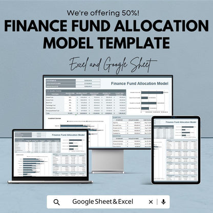 Finance Fund Allocation Model Template | Investment Allocation Spreadsheet | Budget Distribution Tool | Fund Management Template