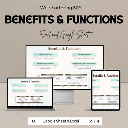 Expense Estimate Template | Excel & Google Sheet | Cost Breakdown | Budget Planning | Project Expense Tracker | Estimate Sheet for Business