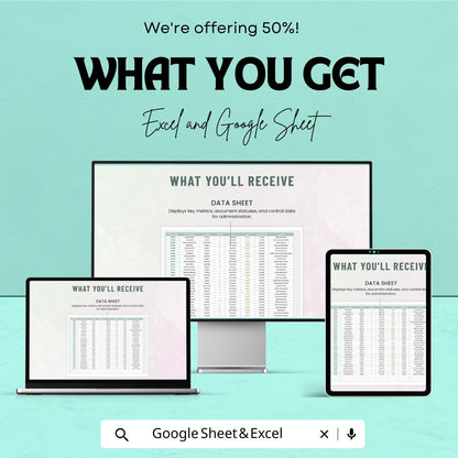 Administration Document Control Dashboard – Excel and Google Sheets Template for Document Tracking, Management & Reporting