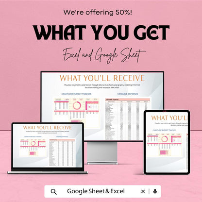 Cashflow Forecast Budget Template | Excel & Google Sheets | Cash Flow Planner | Budget Tracker Spreadsheet