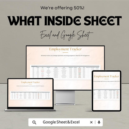 Job Board Subscription and Renewal Tracker HR Template | Excel & Google Sheets | Recruitment Management Spreadsheet