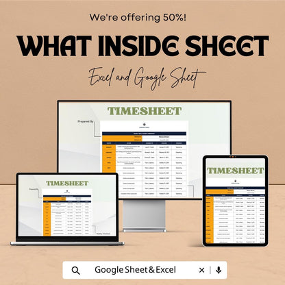 Yearly Real Estate Timesheet Template | Agent Task Tracker | Annual Business Planning Spreadsheet