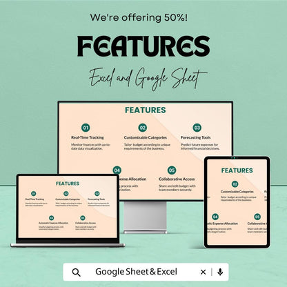 Startup Business Budget Template | Business Budget Spreadsheet | Startup Expense Tracker | Excel & Google Sheets | Financial Planning Sheet