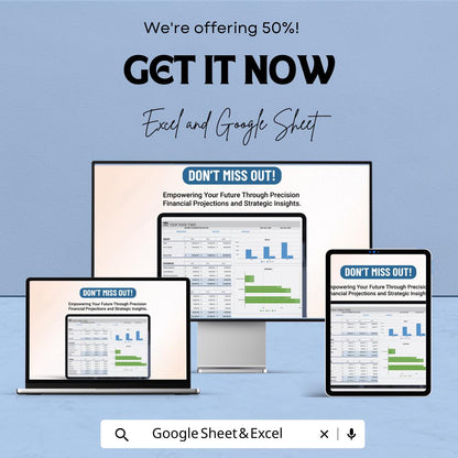 Company Financial Projections Template | Business Budget Planner | Income Statement, Cash Flow and Balance Sheet | Startup Finance Tool