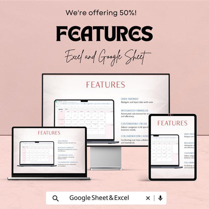 Days of the Month Calendar Template | 2024 Excel and Google Sheets | Monthly Planner & Organizer | Customizable Calendar Template