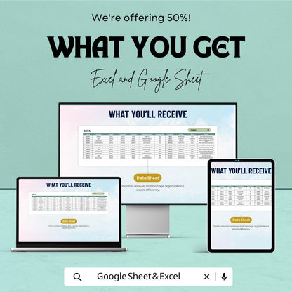 Accounting Asset Management Dashboard Template | Asset Tracking Dashboard | Depreciation & Inventory Tracker