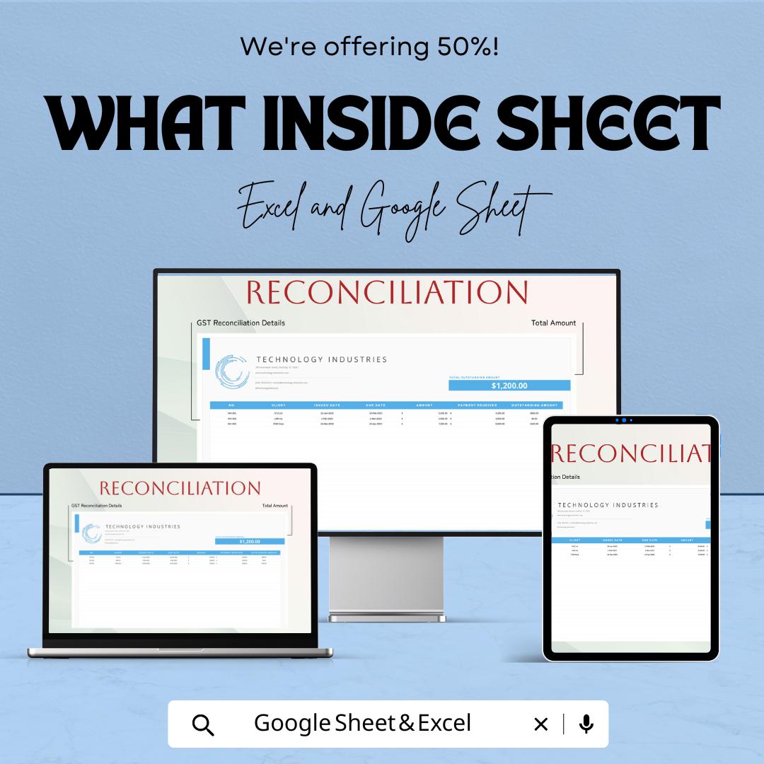 Accounts Receivable Reconciliation Template | Excel & Google Sheets | AR Tracker | Client Payment Log | Financial Reconciliation Spreadsheet