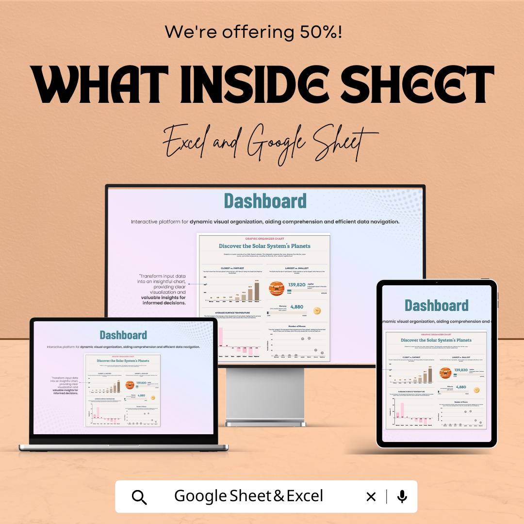 Graphic Organizer Chart Sheet for Visual Learning | Google Sheet Template | Educational Data Organization | Flexible & Interactive Chart