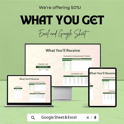 Evaluation Form Sheet - Customizable Excel & Google Sheet Template for Performance Assessment