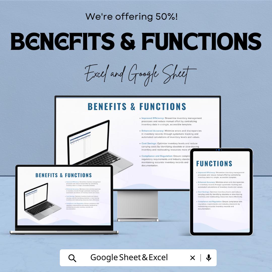 Inventory Log Template | Excel & Google Sheets Inventory Tracker | Stock Management Spreadsheet | Daily Inventory Sheet for Small Business