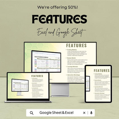 Sales Training Schedule Template | Employee Training Planner | Sales Training Tracker | Staff Training Schedule | Training Plan Template
