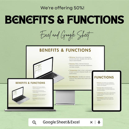 Business Plan Budget Template | Business Budget Spreadsheet | Financial Planning Tool | Revenue and Expense Tracker | Startup Budget Planner