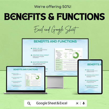 Financial Vision Template | Business Goal Planning Sheet | Strategic Planning Template |  Vision Planner | Business Growth Roadmap