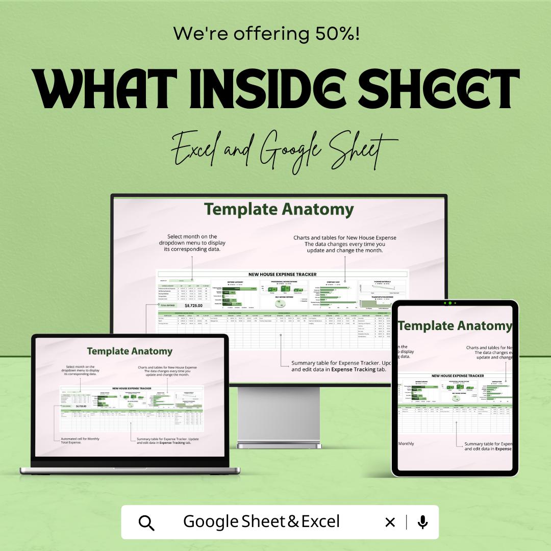New House Expense Tracker Template, Moving Budget Planner, Home Moving Cost Tracker, Relocation Budget, New Home Planner