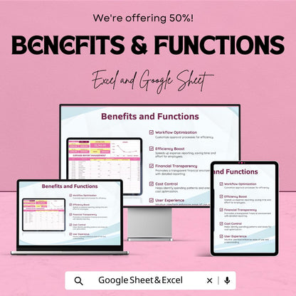 Expense Report Management Sheet - Automated Excel & Google Sheet Template for Accurate Expense Tracking