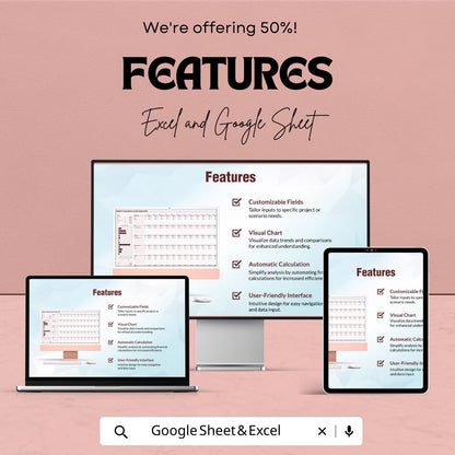 Direct Financial Cost Analysis Template | Excel and Google Sheets Cost Tracker | Business Expense Spreadsheet | Budget & Profit Analysis