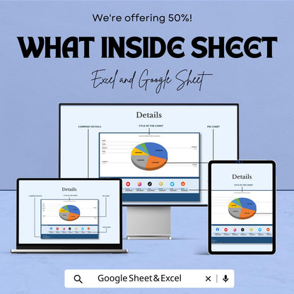 Infographic Pie Chart Sheet | Editable Excel & Google Sheets Template | Business Data Visualization | Analytics Dashboard Chart