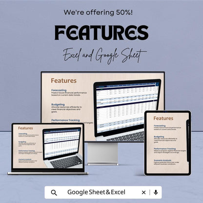 Business Plan Financial Template | Budget Planner | Financial Forecast Spreadsheet | Small Business Finance Planner