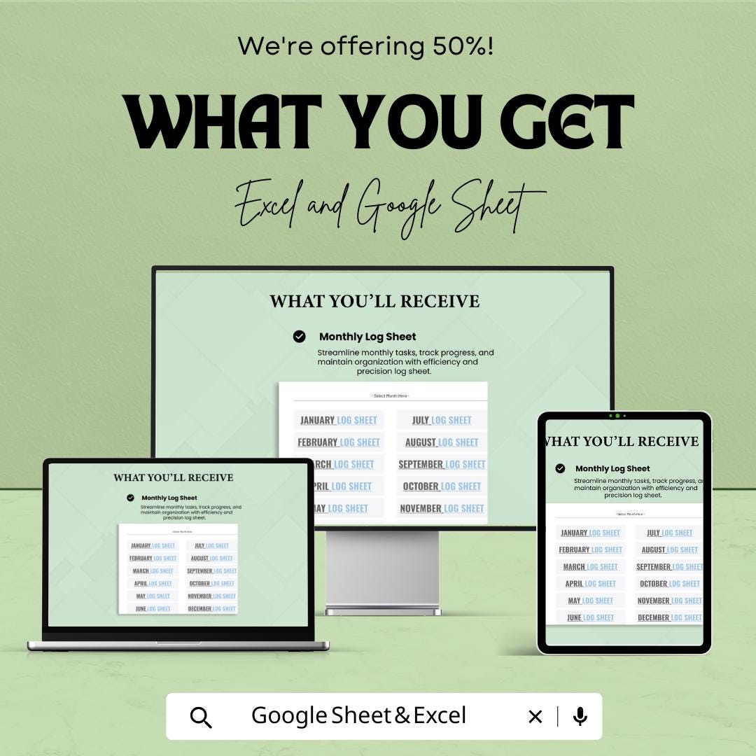 Sales Monthly Client Interaction Log Sheet | Excel & Google Sheets Template | Sales Tracking | Client Engagement | 50% Off