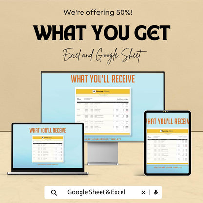 Healthcare Ledger Template | Medical Expense Tracker | Patient Billing Spreadsheet | Expense Log Book | Healthcare Accounting Sheet